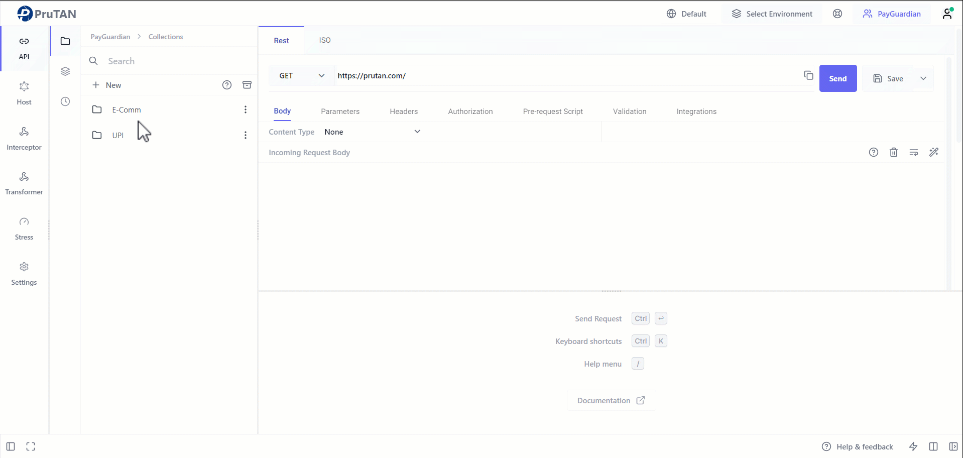 RESTful API testing with PruTAN